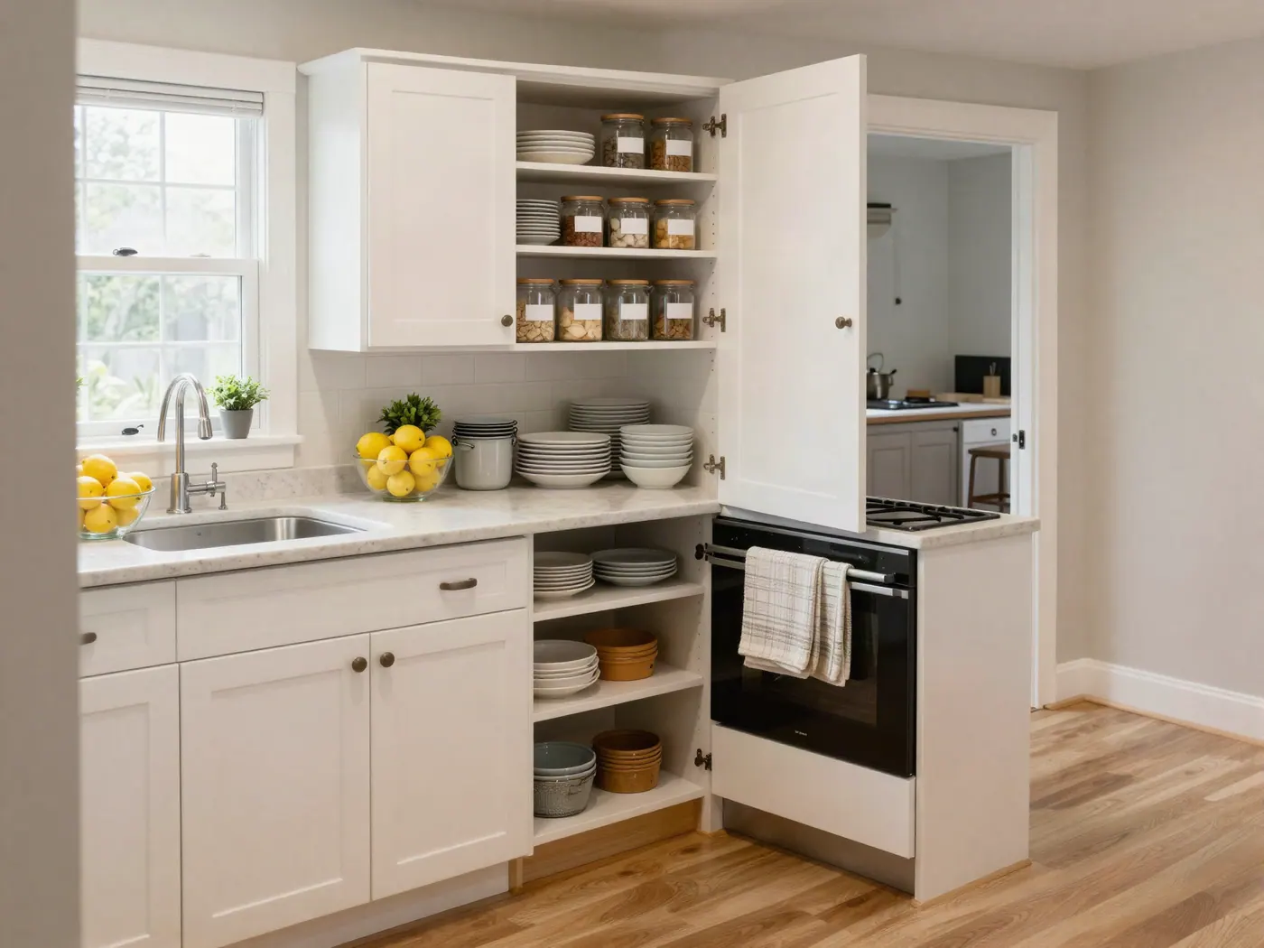 Kitchen unpacked and zoned